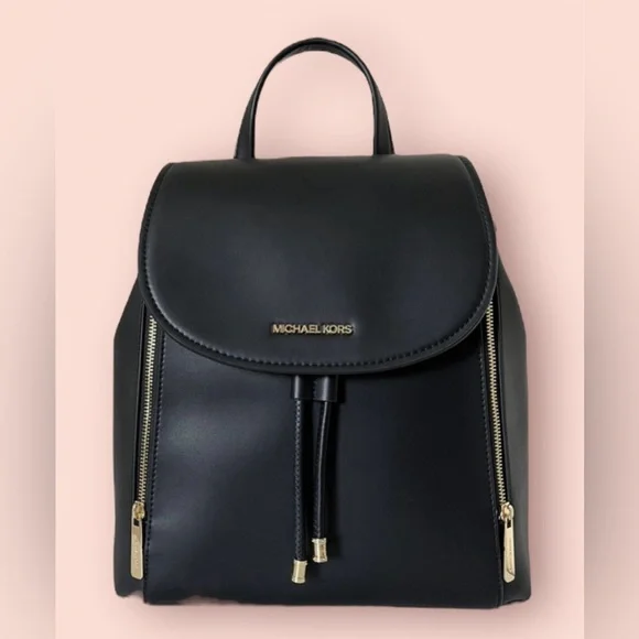 Michael Kors Phoebe Drawstring Backpack Black with Gold Hardware Michael Kors Womens Phoebe Medium Drawstring Jamaica | Ubuy main image 4